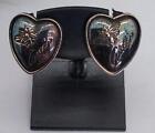 GUCCI Authentic Bee Logo Heart Earrings Silver 925 Ag925 Stud style with Box