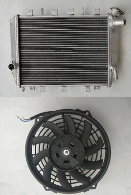 Radiador y ventilador de aluminio apto para Kawasaki Ninja ZX12R ZX1200B 2002-2005 2003 2004 Foto 1 de 4