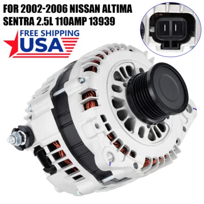Alternador para Nissan Altima Sentra 2002-2006 2,5 L LR1100-734E LR1110-726 13939. Foto 1 de 4