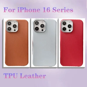Custodia TPU morbida pelle liscia antiurto per iPhone 16 15 Pro Max 14 13 12 - Foto 1 di 22