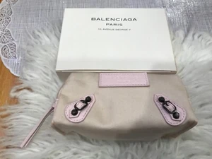Adorable -BALENCIAGA PARIS  - SOFT PINK small Cosmetic Pouch- Travel - cute!!! - Picture 1 of 5