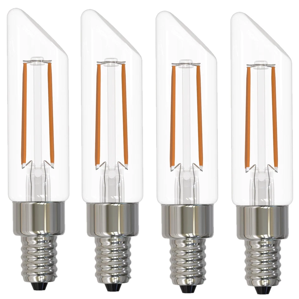 4Pack T6SL Slanted Light Bulbs, LED Filament, 3000K, 4.5W(40W), 400LM - Image 1 of 1
