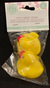 Oh Baby! - Mini Rubber Ducks - 2 Pack - Yellow - Approx. 1.77 in x 1.6 in - Picture 1 of 4