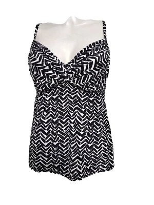 Camiseta Tankini Merona Mujer NUEVA SIN ETIQUETAS PEQUEÑA Espagueti Negro Con Aros Estante Sujetador (#3576 Foto 1 de 4