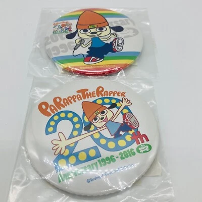 PARAPPA THE RAPPER 20th Anniversary 2 Button Badge Set PlayStation 2016 Anime - Image 1 of 4
