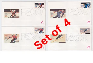 TurtlesTradingPost- 1980 Olympics Lake Placid, NY Pictorial Andrews Cachet All 4 - Picture 1 of 5