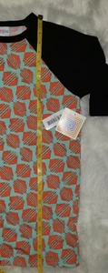 LuLaRoe Child Girls Kids Shirt Sloan Size 14 LLR -BNWT Black, Teal, Red L.S - Picture 1 of 3