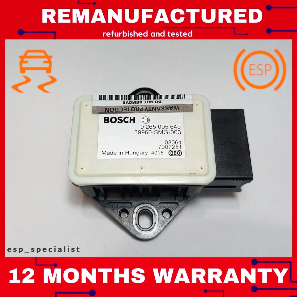 HONDA CIVIC MK8 (2006-2012) ESP SENSOR DE TAXA DE GUINADA 0265005649 - Imagem 1 de 3