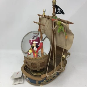 Disney Snow Globe Peter Pan's Pirate Ship Showdown Hook BOX You Can Fly Light Up - Picture 1 of 12
