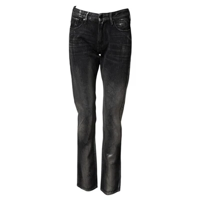 EMPORIO ARMANI Jeans Black Washed Slim Fit Men Denim Cotton s. W28 RRP 640usd - image 1 of 4