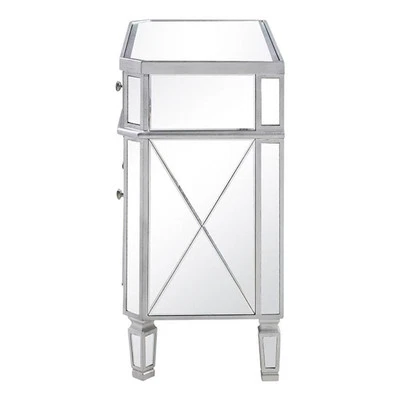 Cofre Beaumont Lane 2 puertas vidrio espejado/mármol en plata/transparente Foto 1 de 4