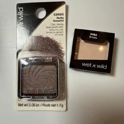 Wet N Wild Color Icon Eye Shadow Single 348A Brûlée & C252C Nutty SEALED - Image 1 of 2