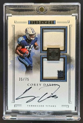 2017 Impeccable Corey Davis Elegance Patch Helmet Auto RC #35/75 Titans - Image 1 of 2
