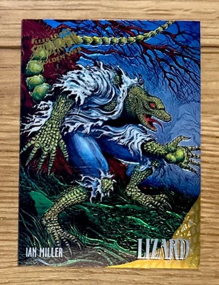 FLEER Ultra 95 Marvel Spider-Man Golden Web Foil card #5/9 LIZARD - Rare Mint! - Image 1 of 2