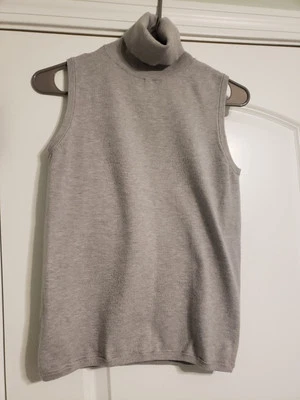 Ann Taylor Women's Grey Sleeveless Turtleneck Sweater Small - Image 1 of 4
