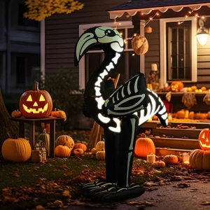 1 Pack 5 FT Giant Halloween Inflatable PVC Flamingo Glow in The Dark Blow up ... - Picture 1 of 6