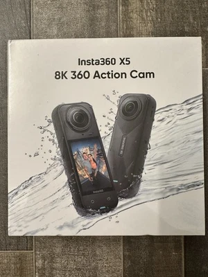 Insta360 X5 8K 360 Action Cam, Digital Camcorder Black, New in sealed box - Image 1 of 4