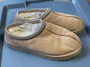 UGG Tasman pantofole scarpe uomo taglia 8 pelle di pecora scamosciata slip on mocassino accogliente - Foto 1 di 7