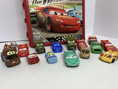 Disney Pixar Cars McQueen Burning Up The Track 50 Car Carrying Case With 15 Cars - Image 1 of 4