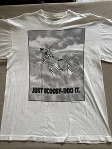 Vintage Just Scooby-Doo It Sneakers Hanna-Barbera Stanley Desantis Shirt XL - Picture 1 of 8