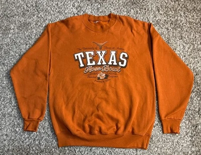Sudadera suéter grande vintage Texas Longhorns Rose Bowl 2006 naranja quemado Foto 1 de 4