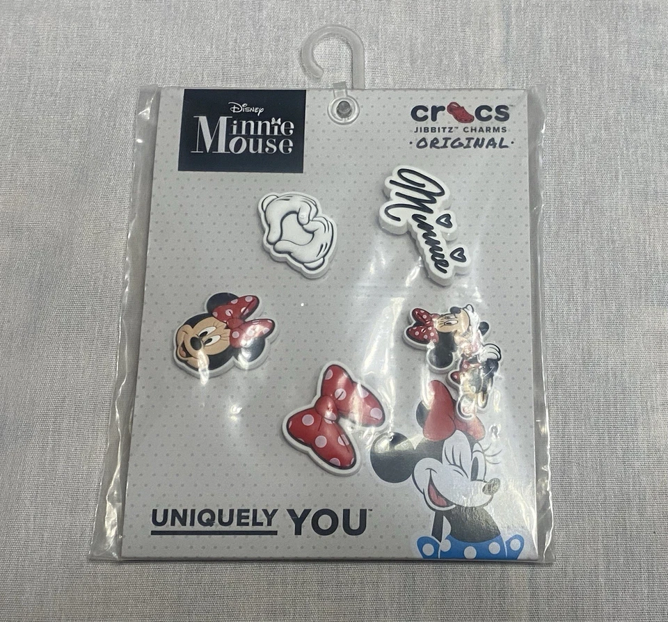 Crocs JIBBITZ 5pc Disney Minnie Mouse Shoe Charms Original Uniquely You Set - Image 1 of 2
