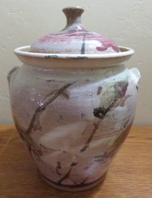 Tarro de galletas Studio Art Pottery Canister Handels firmado ROSA NUETRALS Foto 1 de 4