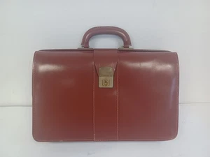 Vintage Brown Leather Attaché Briefcase - Used - Good Condition D22 P77 - Picture 1 of 14