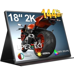 UPERFECT Przenośny monitor 2K 144Hz 18 cali 2560x1600 Monitor gamingowy Freesync - Zdjęcie 1 z 7