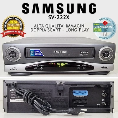 VIDEOREGISTRATORE VHS SAMSUNG SV-222X LETTORE CASSETTE VINTAGE FUNZIONANTE - Immagine 1 di 4