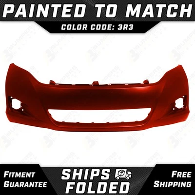 NEW Painted *3R3 - Barcelona Red* Front Bumper Cover for 2009-2016 Toyota Venza Foto 1 de 4
