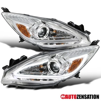 Fit 2010-2013 Mazda 3 LED Bar Projector Headlights Replacement Left+Right 10-13 - Imagem 1 de 4