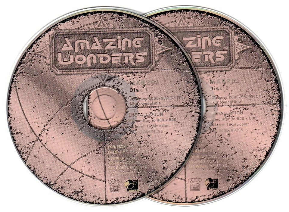 Amazing Wonders (Ages 9+) (2 PC/MAC-CDs, 2000) for Win/Mac - NEW CDs in SLEEVE - Image 1 of 4