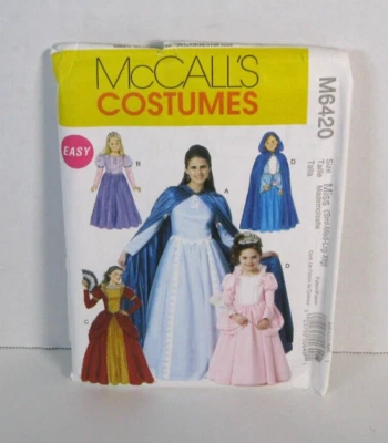 McCall's 6420 Easy Princess & Red Riding Hood Costume Pattern Misses' S-XL 8-22 - Image 1 of 3