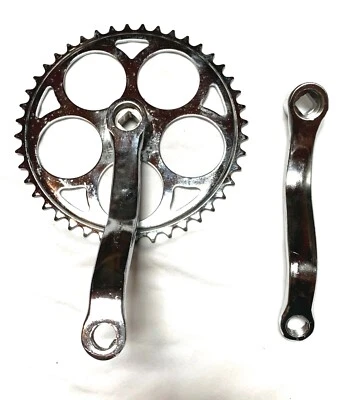 BGF WIDER pedal crank arm only 44 teeth chrome for gas motor bike kit 4-stroke