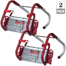 2 Story Escape Ladder 13" Home Window Attic Mount Emergency Escape Ladders 2 Pck