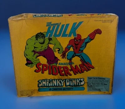 Incredible Hulk & Amazing Spider-Man Shrinky Dinks A Creative Activity Play Set Foto 1 de 4