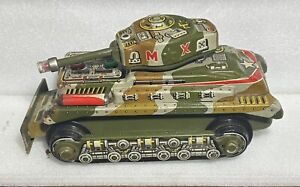  vintage battery operated toy M X tank
