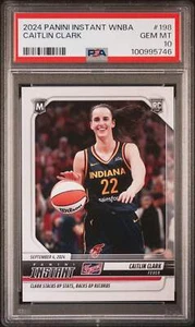 Graded 2024 Panini Instant WNBA Caitlin Clark #198 Rookie Basketball Card PSA 10 - Picture 1 of 2