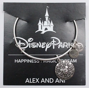 NEW Disney ALEX AND ANI Disneyland Mickey's Fun Wheel SILVER Bangle Bracelet  - Picture 1 of 3