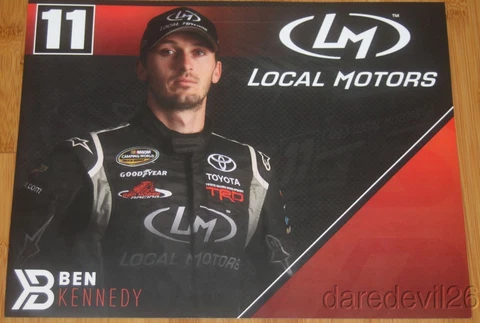2015 Ben Kennedy Local Motors "Black Hat" Toyota Tundra NASCAR CWTS postcard Cover