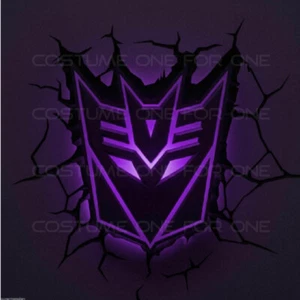 Transformers Shield 3D LED Luz Nocturna Decepticon Deco Pared Luz Nocturna - Imagen 1 de 6