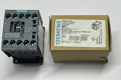 Siemens Sirius 3RT2017-1BB41 3 Pole Contactor 690V 12A 5.5kW 24VDC Coil - image 1 of 4