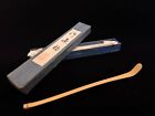 S105 Japanese Wooden Bamboo Shapely Chashaku TEA SPOON w/box