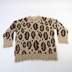 Moon River Sweater Women's Brown/Animal Print Used