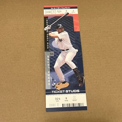 2004 Fleer Authentix Ticket Studs #3 Derek Jeter - New York Yankees - Image 1 of 3