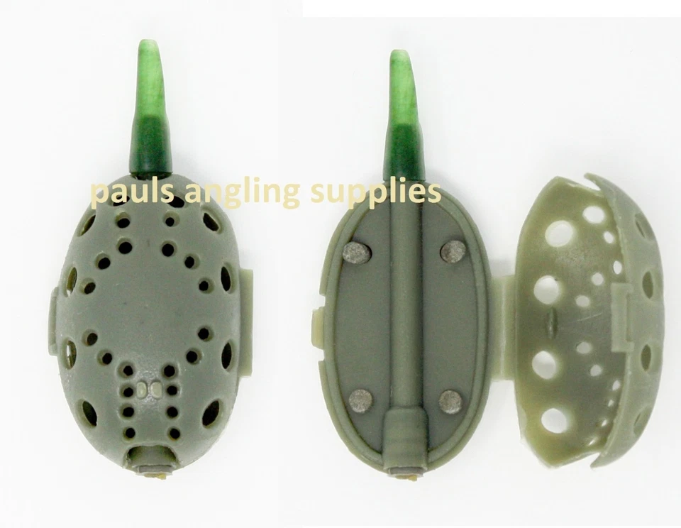 FLADEN Inline Opening Maggot / Grub Fishing Cage Blockend Feeder Swimfeeder 60g 37-016