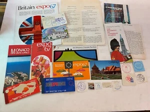 World's Fair Expo 1967 Montreal Canada Maps Brochures Tickets Postcard Stamps - Picture 1 of 15