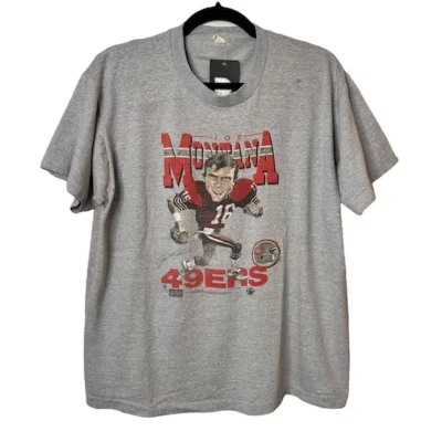 Camiseta caricatura 1989 Joe Montana San Francisco 49ers AN50519 - Imagem 1 de 2