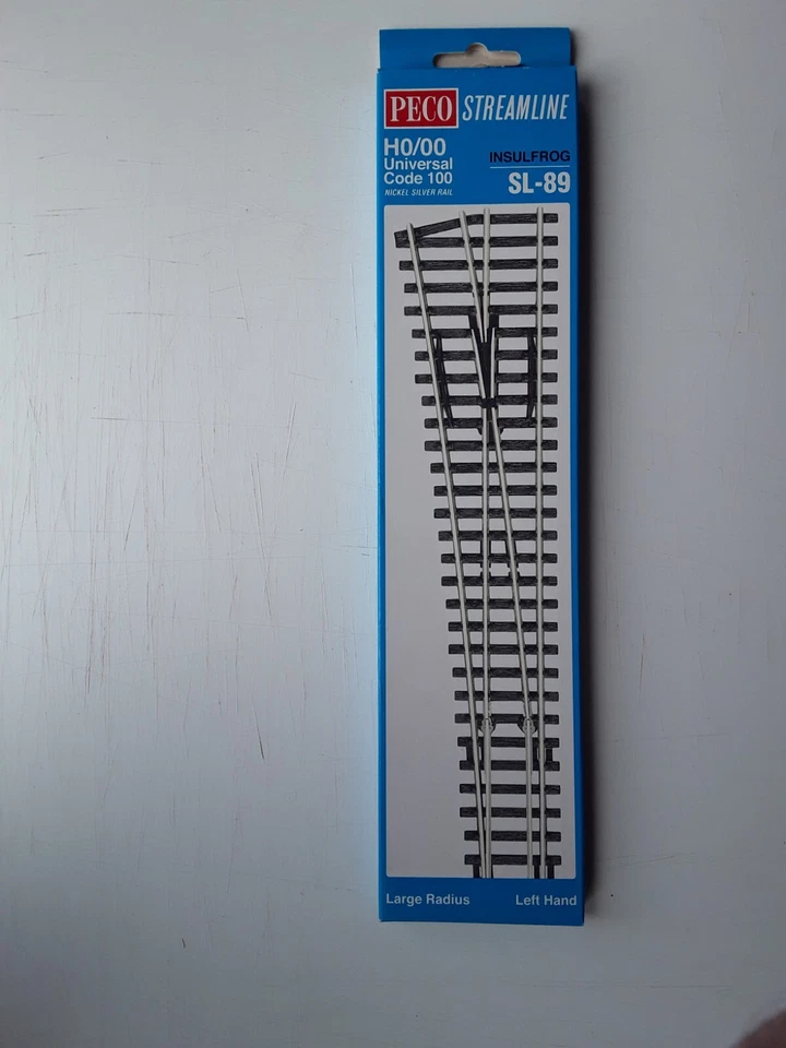 PECO Streamline # SL-89 большой радиус для левой руки, код 100. Insulfrog Turnout - Изображение 1 из 1